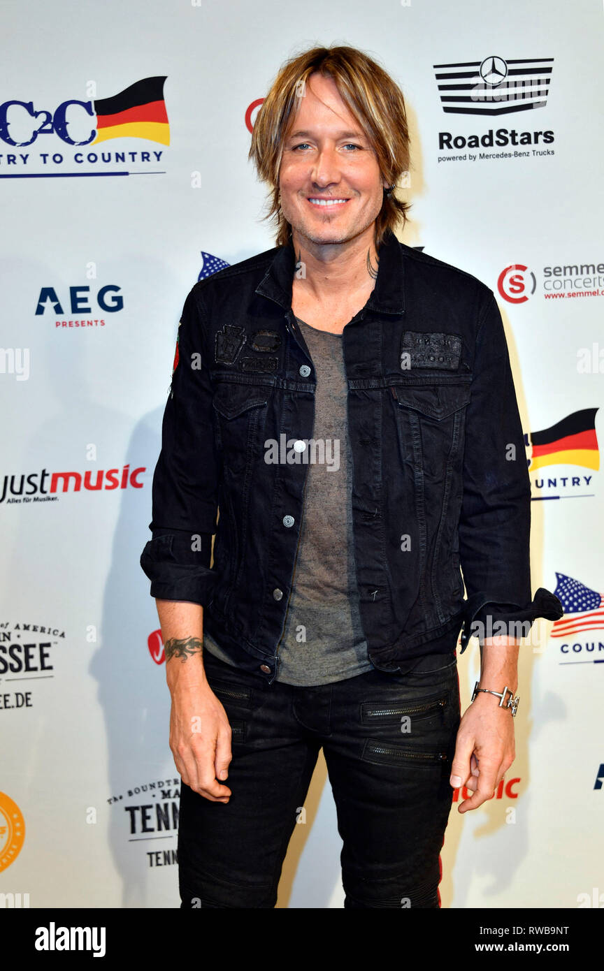 Keith Urban frequentando il C2C al Paese Festival conferenza stampa a UCI Luxe Mercedes Platz il 3 marzo 2019 a Berlino, Germania. Foto Stock