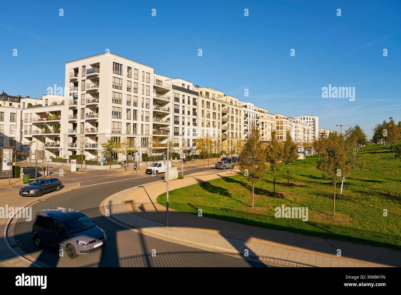 DUSSELDORF, Germania - circa ottobre, 2018: Dusseldorf paesaggio urbano, Foto Stock