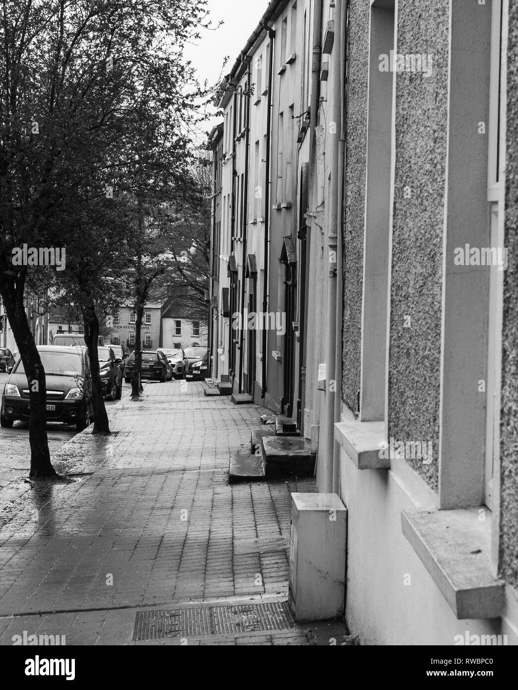 Case sulla collina ripida bandon West Cork in Irlanda Foto Stock
