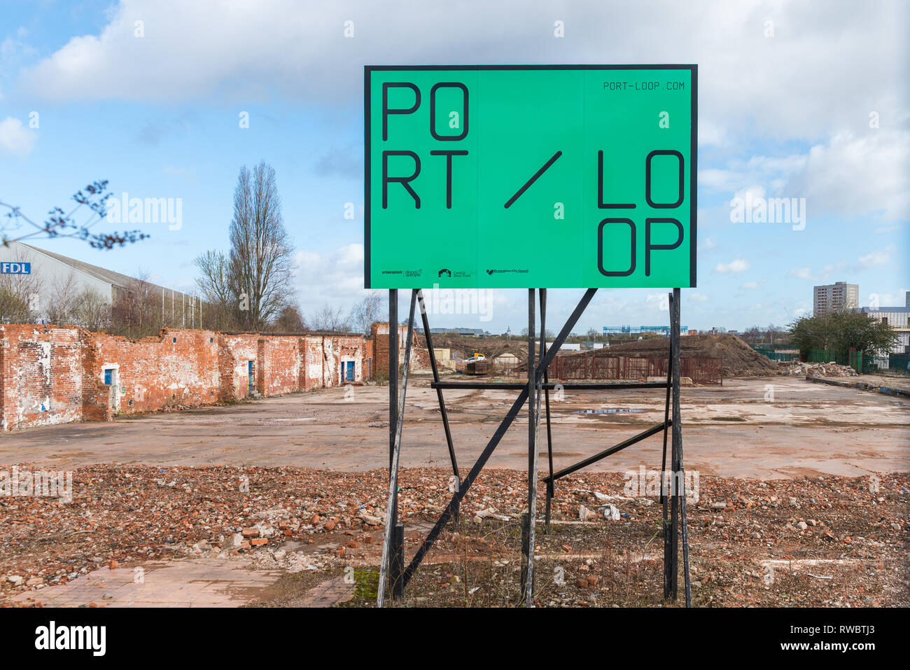Port-Loop un alloggiamento nuovo progetto di ripristino urbano su vecchi terreni industriali in Ladywood, una città interna del distretto di Birmingham Foto Stock