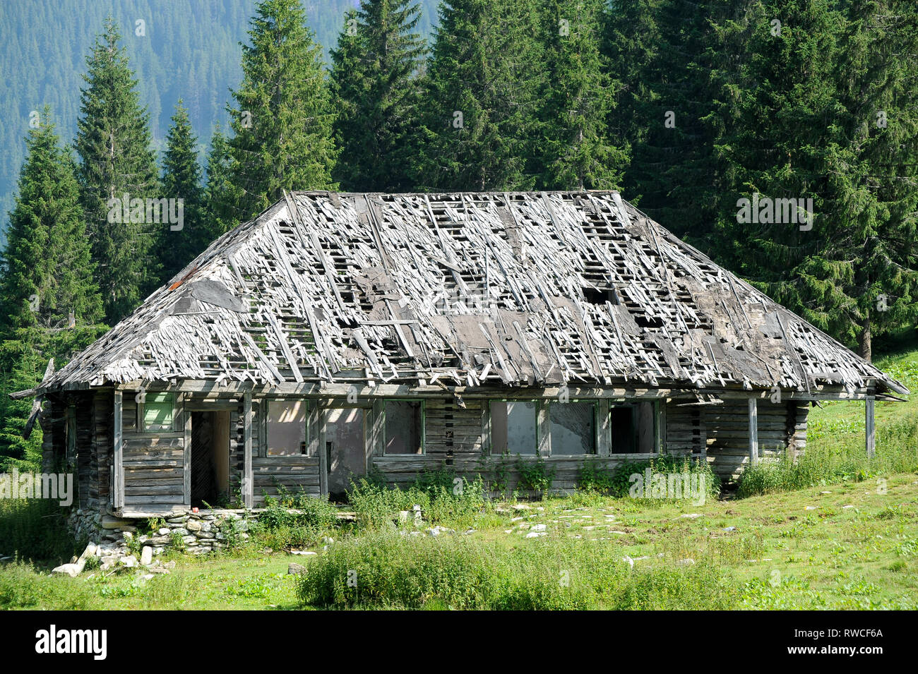 Transalpina road (DN67C) nelle montagne Parang nei Carpazi Meridionali in Romania. Il 18 luglio 2009 © Wojciech Strozyk / Alamy Stock Photo Foto Stock