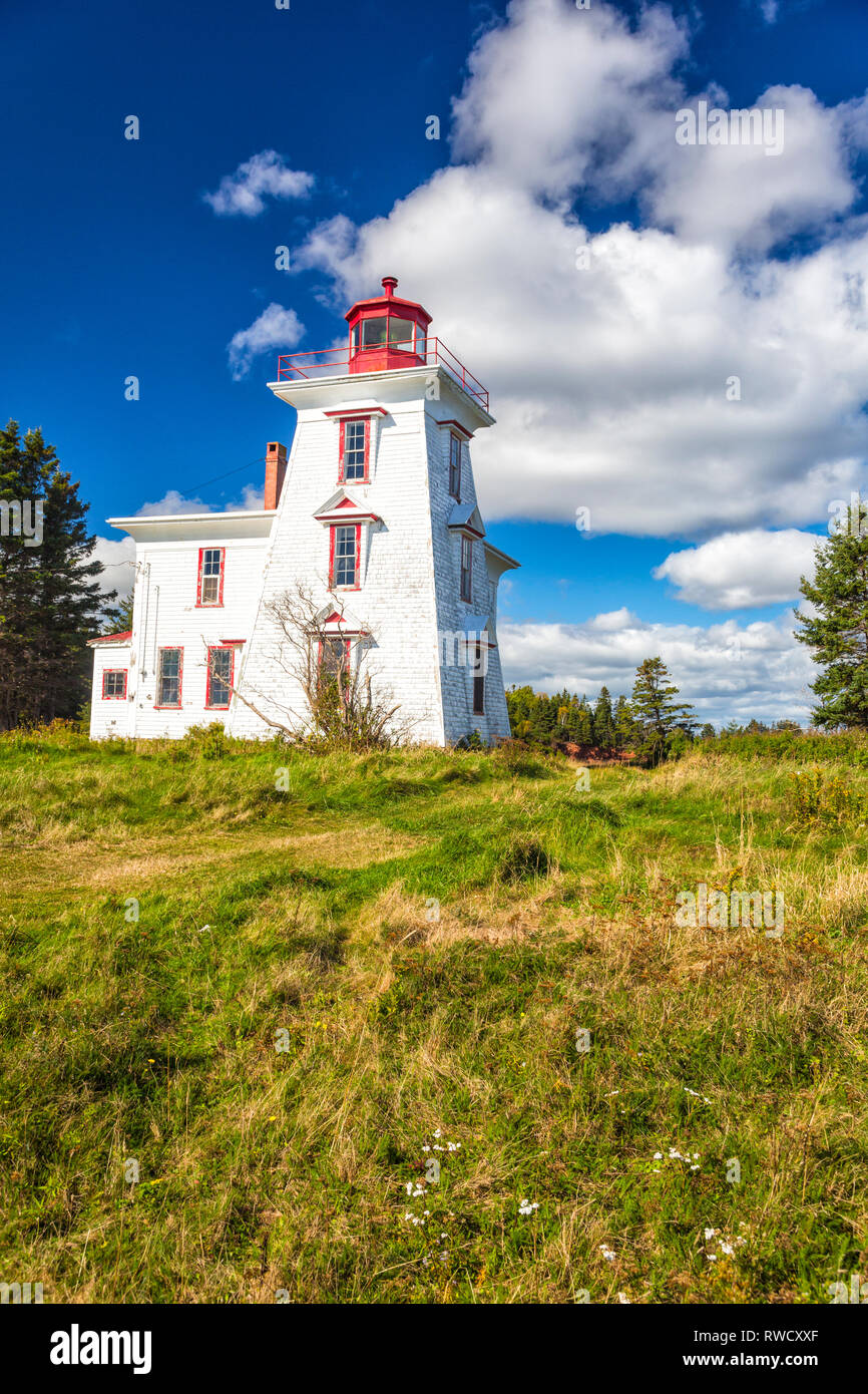 Fortino faro, Rocky Point, Prince Edward Island, Canada Foto Stock