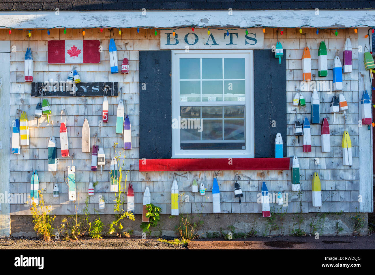 La pesca shed, Nord Rustico, Prince Edward Island, Canada Foto Stock