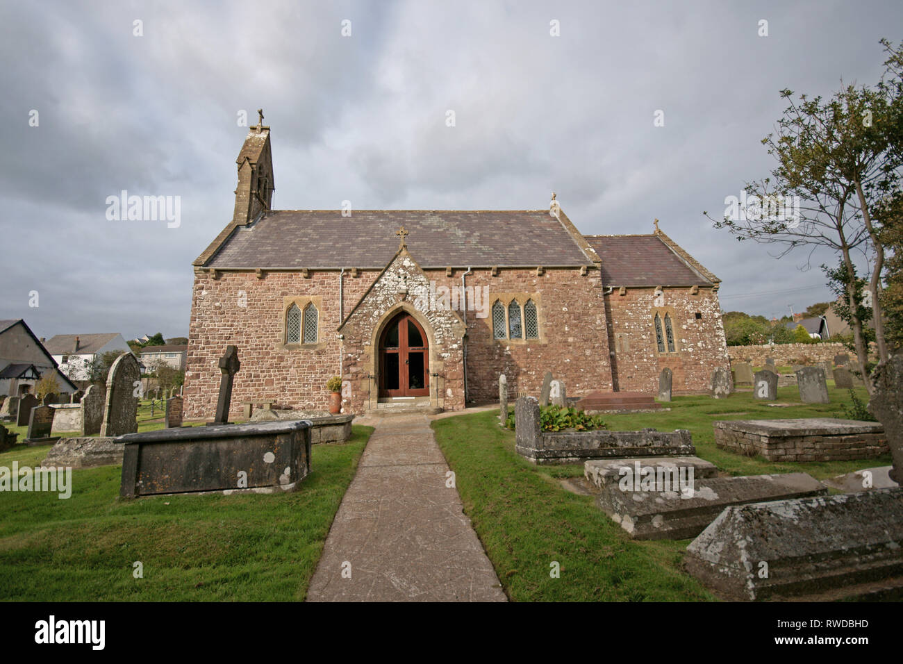Chiesa di San Giorgio, Reynoldston, Gower, Swansea, Galles Foto Stock