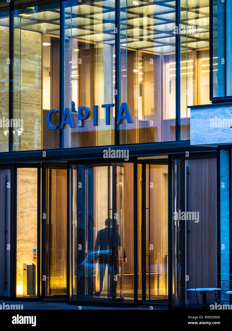 Capita PLC HQ nel Copyright Building, Berners Street Central London UK. Capita è un'attività di consulenza, servizi digitali e software Foto Stock