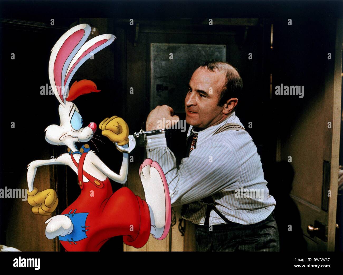 ROGER RABBIT,Bob Hoskins, Chi ha incastrato Roger Rabbit, 1988 Foto Stock