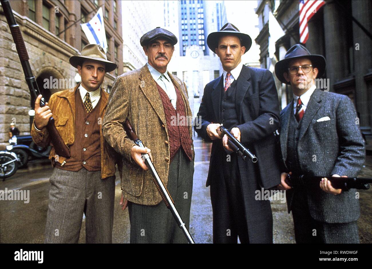 SMITH,COSTNER,CONNERY,GARCIA, gli intoccabili, 1987 Foto Stock