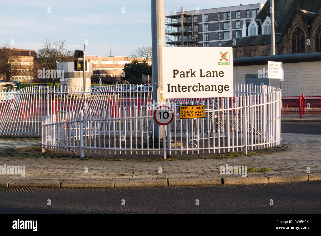 Park Lane Interchange stazione di trasporto in Sunderland Foto Stock