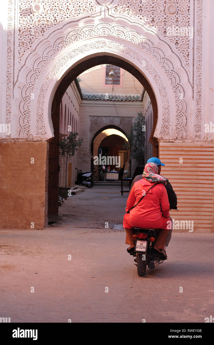 La moschea di Sidi Bel Abbes, della Medina di Marrakech, Marocco Foto Stock