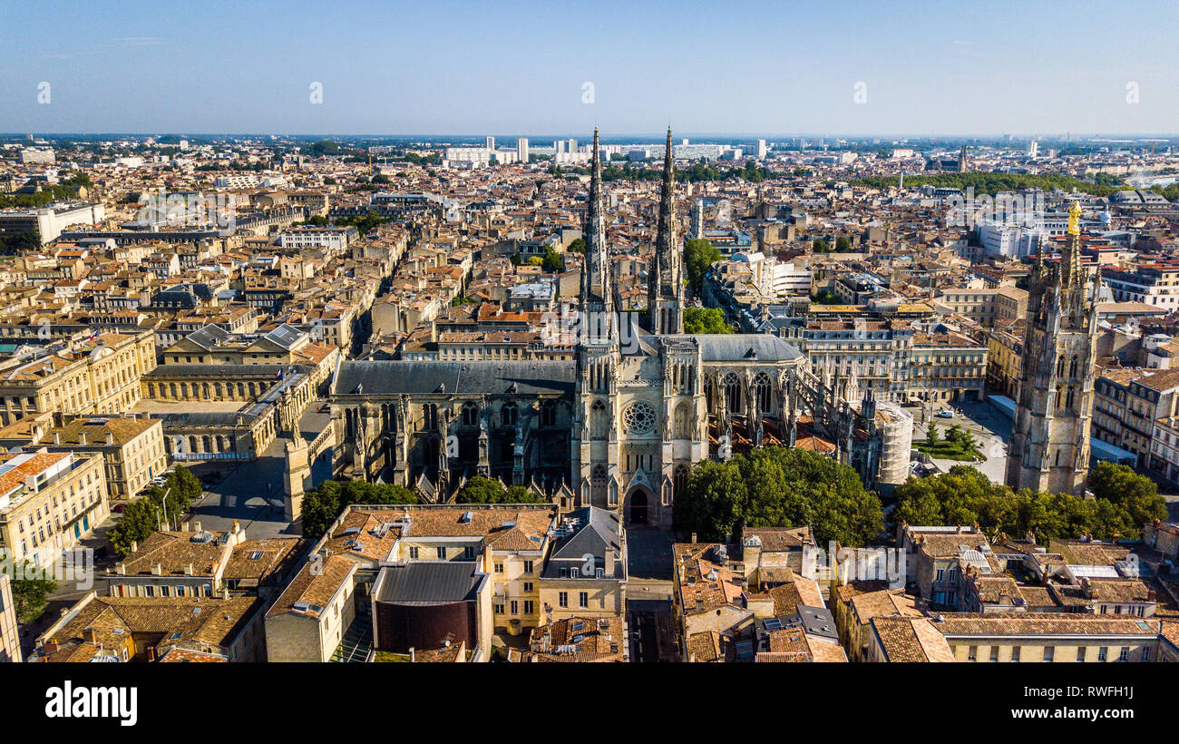 Cattedrale di Bordeaux, Cathédrale Saint-André de Bordeaux, Bordeaux, Francia Foto Stock