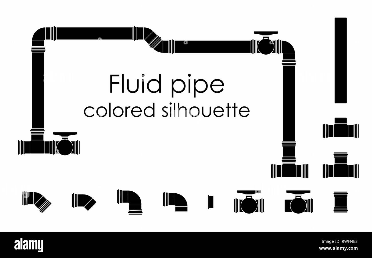 Tubo di fluido di riempimento nero Illustrazione Vettoriale