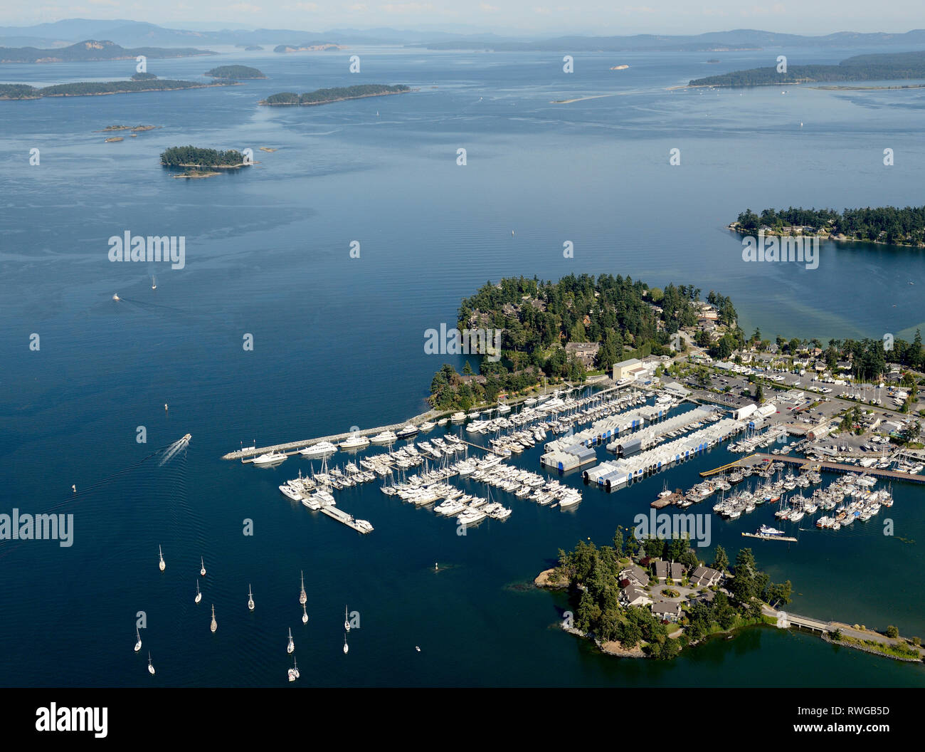 Van Isle Marina, Sidney, BC, Isola di Vancouver, Canada Foto Stock
