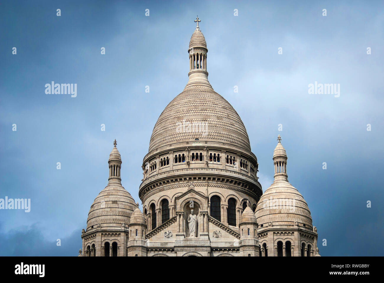 Cupola della Basilica del Sacre Coeur a Parigi Foto Stock