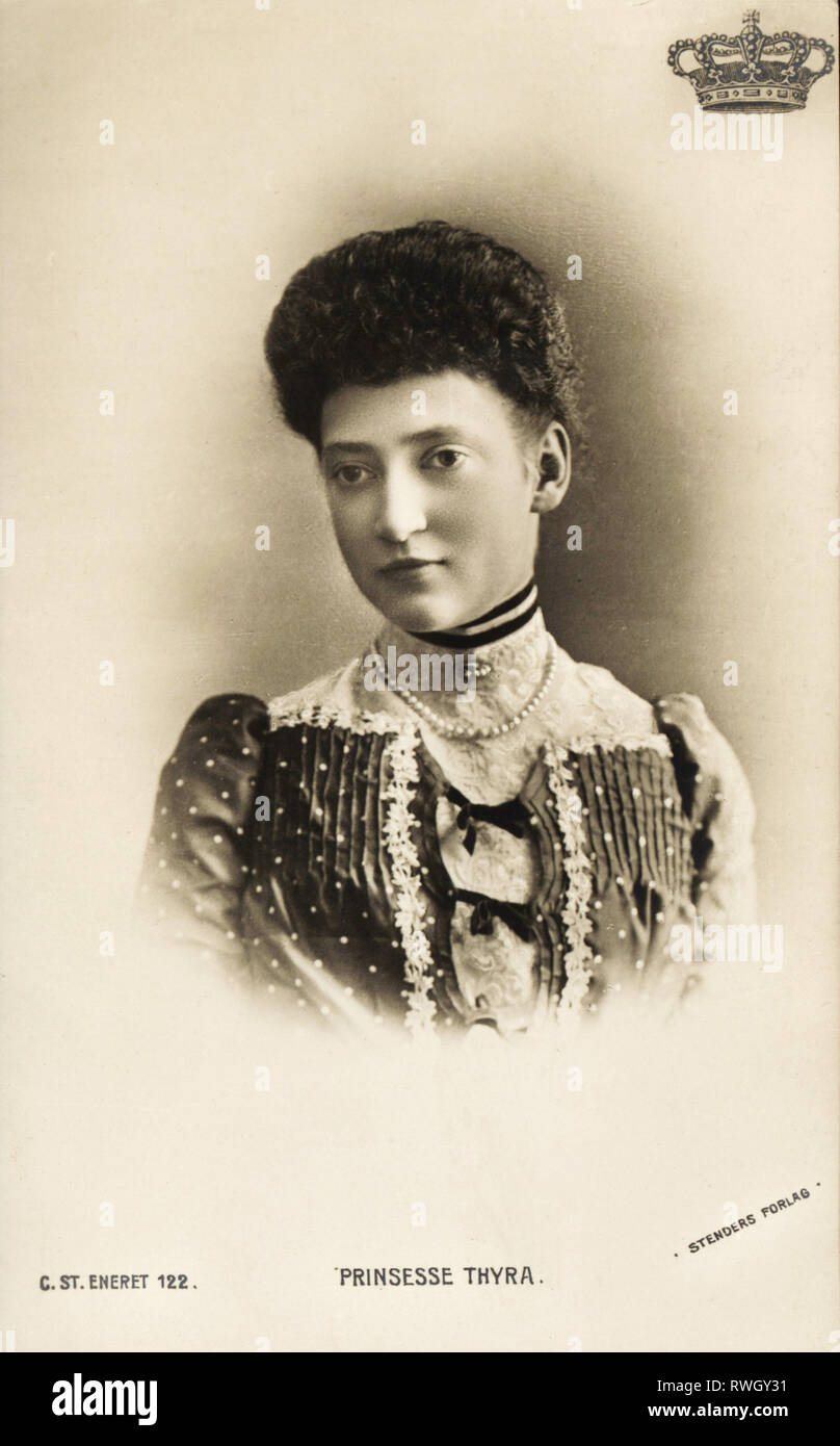 Thyra, 14.3.1880 - 2.11.1945, principessa di Danimarca, ritratto, cartolina, circa 1910, Additional-Rights-Clearance-Info-Not-Available Foto Stock