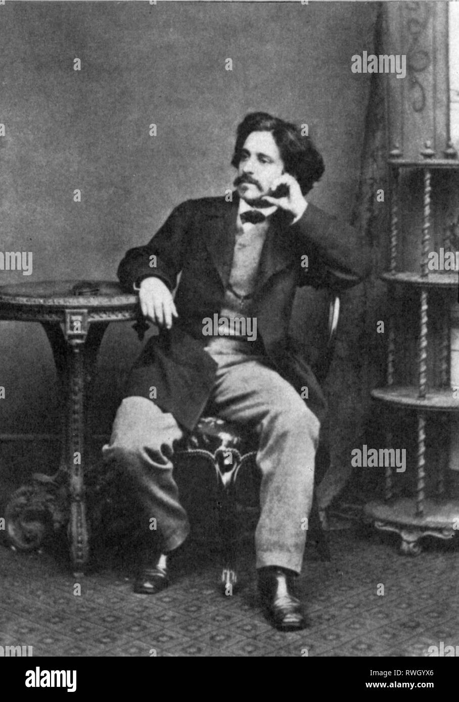 Lafargue, Paolo, 15.1.1842 - 26.11.1911, medico francese e uomo politico di intera lunghezza, dopo la fotografia dal tedesco Ferenbach, 1871, Additional-Rights-Clearance-Info-Not-Available Foto Stock