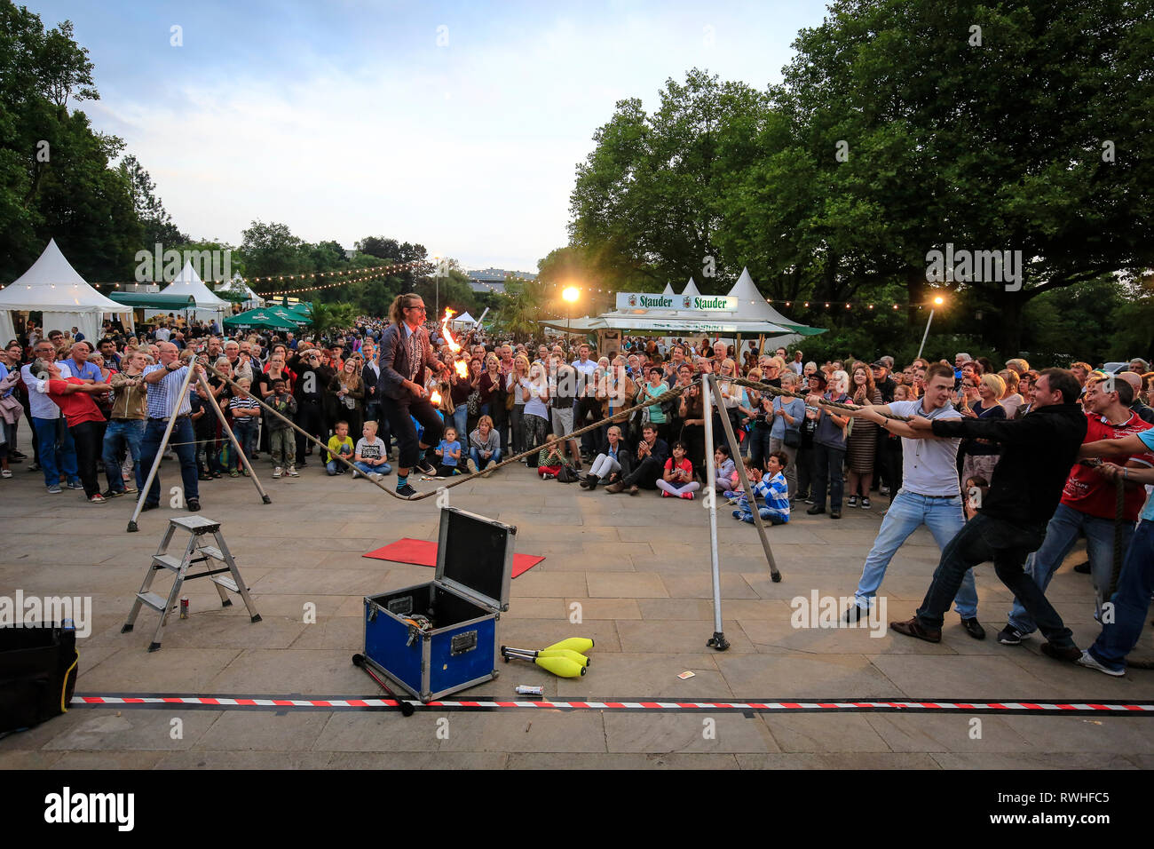 Essen, Renania settentrionale-Vestfalia, la zona della Ruhr, Germania - Park festival nella al Grugapark, qui in occasione di Essen 2017 Capitale Verde d'Europa. Es Foto Stock