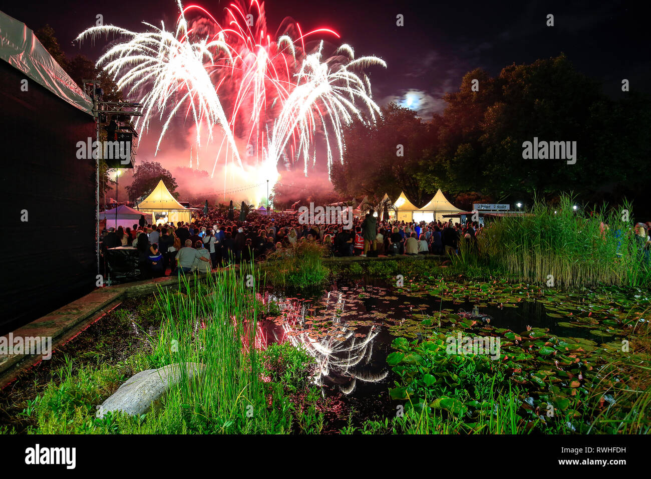 Essen, Renania settentrionale-Vestfalia, la zona della Ruhr, Germania - Park festival nella al Grugapark, qui in occasione di Essen 2017 Capitale Verde d'Europa. E Foto Stock