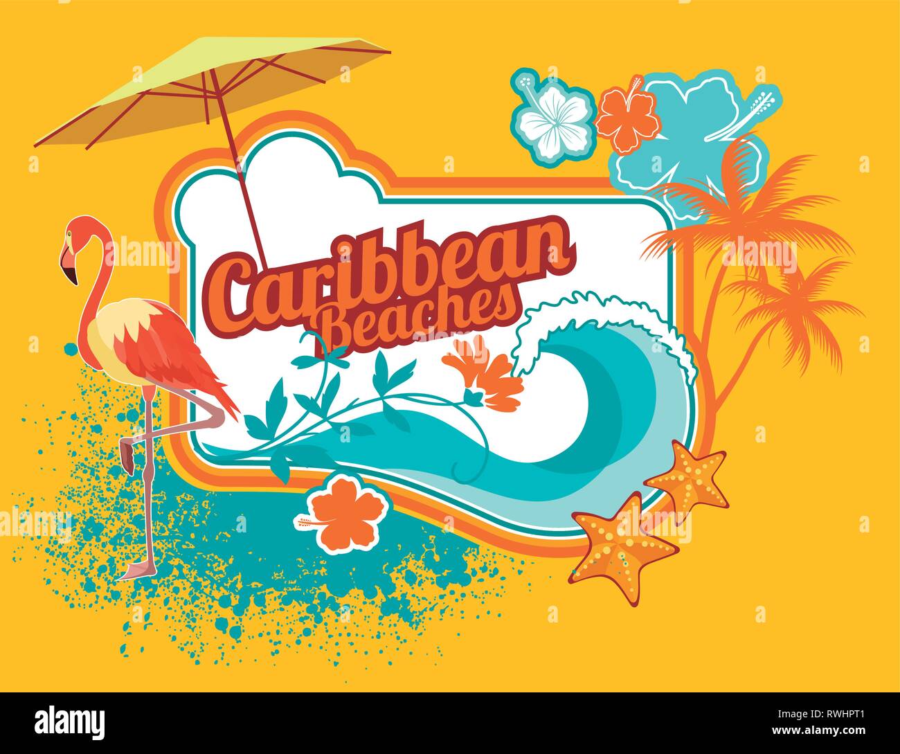 Spiagge dei Caraibi Illustrazione Vettoriale