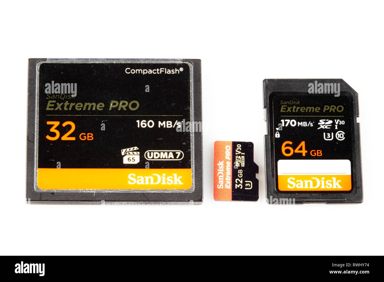 Le schede di memoria per fotocamere digitali, scheda CompactFlash Card SD,  Micro SD Card Foto stock - Alamy