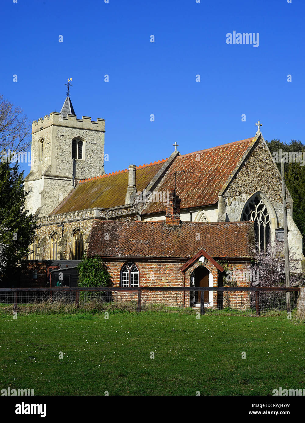 La chiesa di St Andrew & St Mary, Grantchester Foto Stock