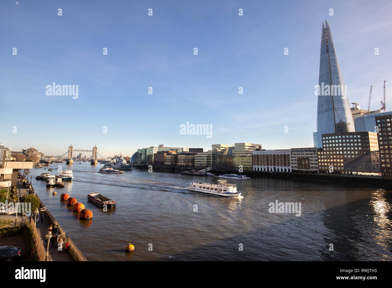 Il fiume Tamigi, Londra Foto Stock