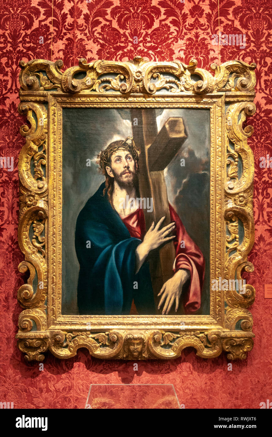 Cristo che porta la croce, El Greco (Domenikos Theotokopoulos, il Metropolitan Museum of Art, Manhattan, New York STATI UNITI D'AMERICA Foto Stock