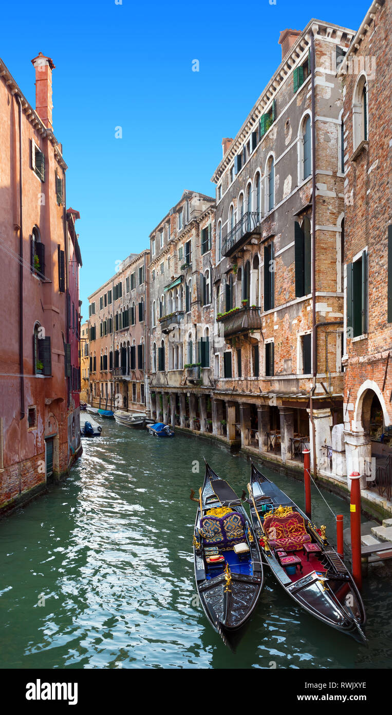 Gondola a Venezia, Italia , in Europa Foto Stock