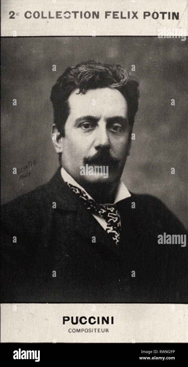 Ritratto fotografico di Puccini - da 2e raccolta FÉLIX POTIN, nei primi anni del XX secolo Foto Stock