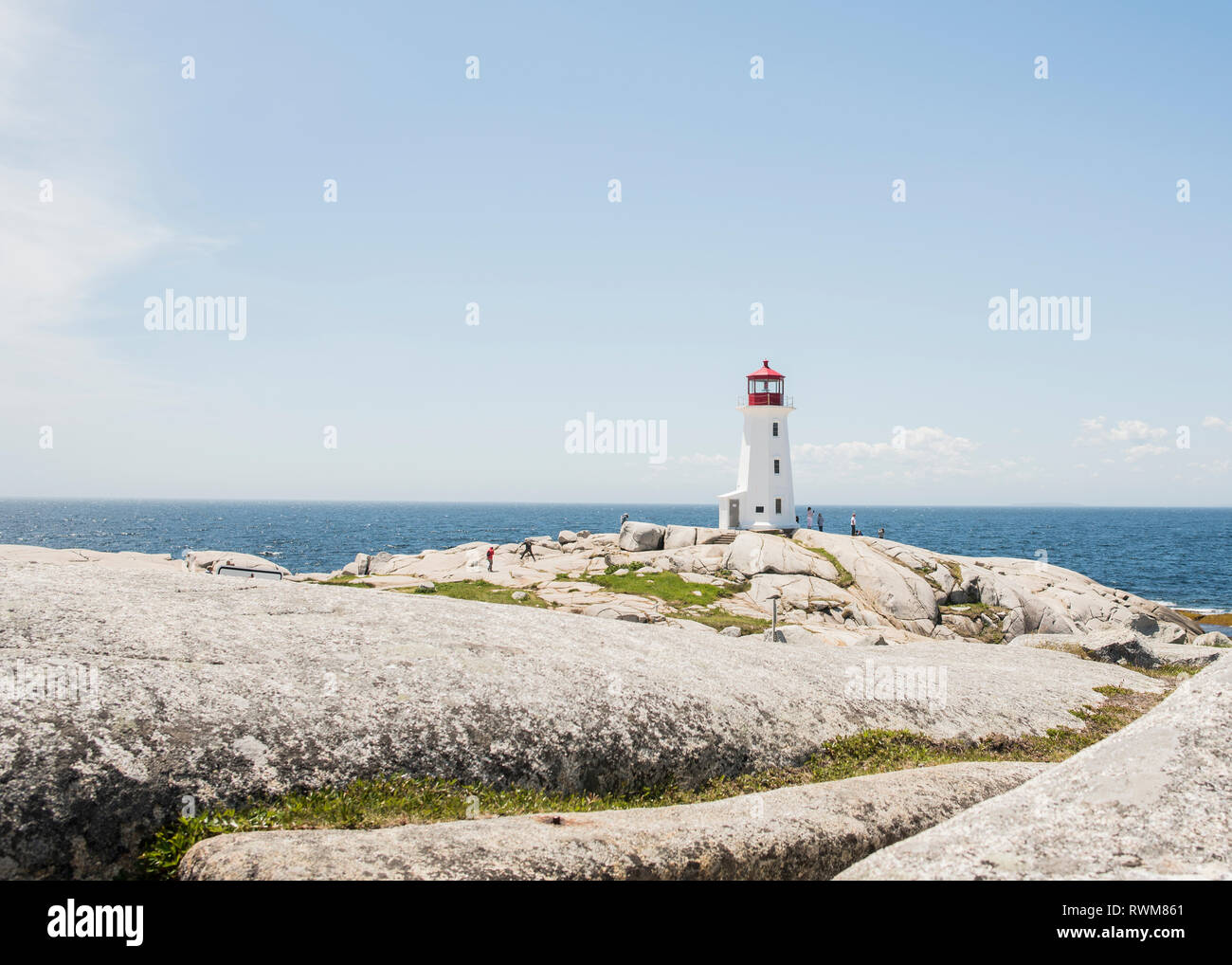 Peggy's Point Lighthouse, Peggy's Cove, Nova Scotia, Canada Foto Stock