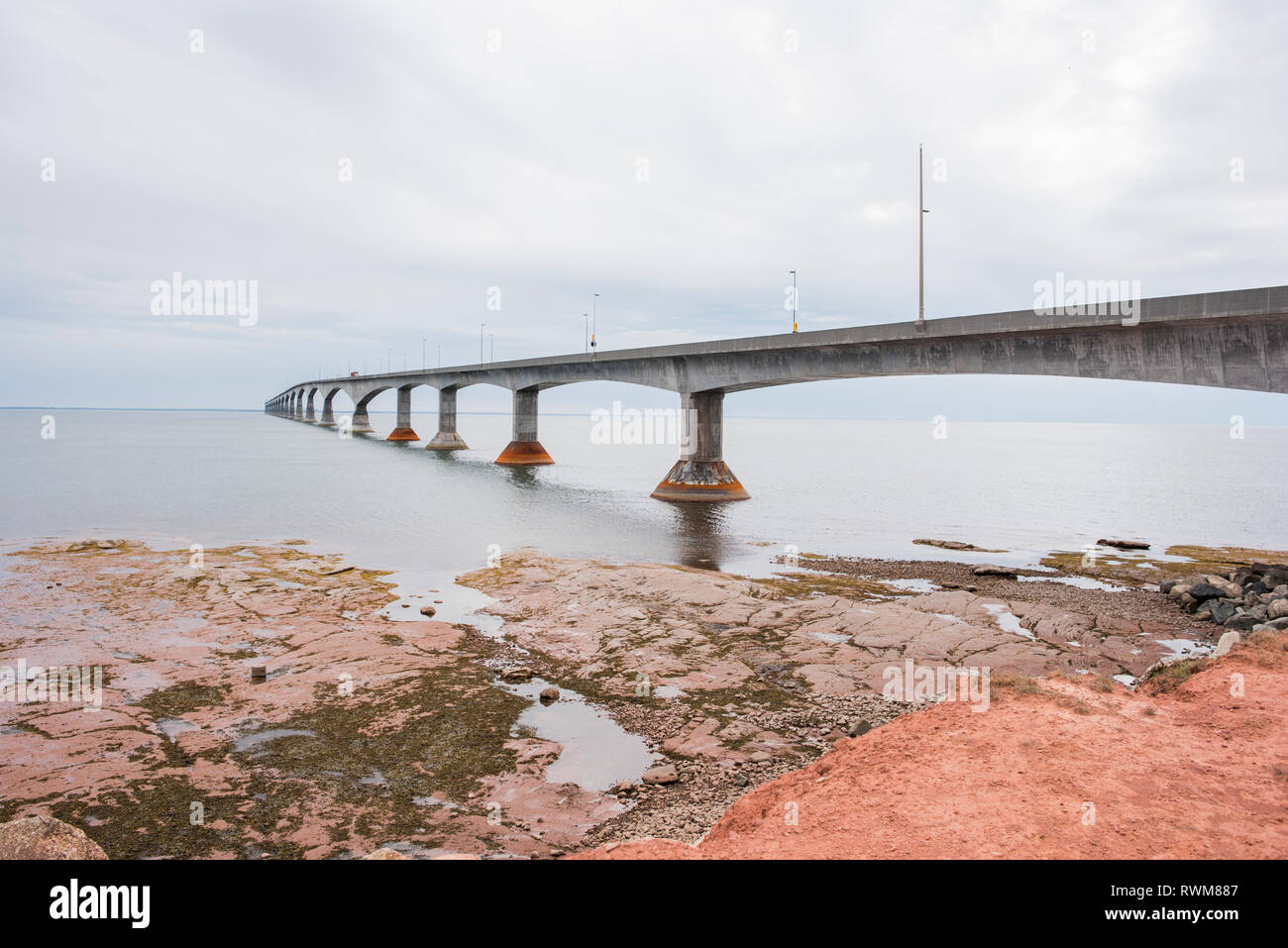 Ponte di confederazione, Northumberland Strait Charlottetown, Canada Foto Stock