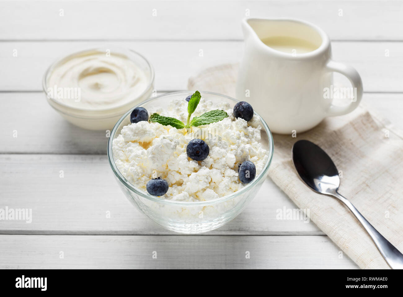 Una sana a basso cal concetto colazione Foto Stock