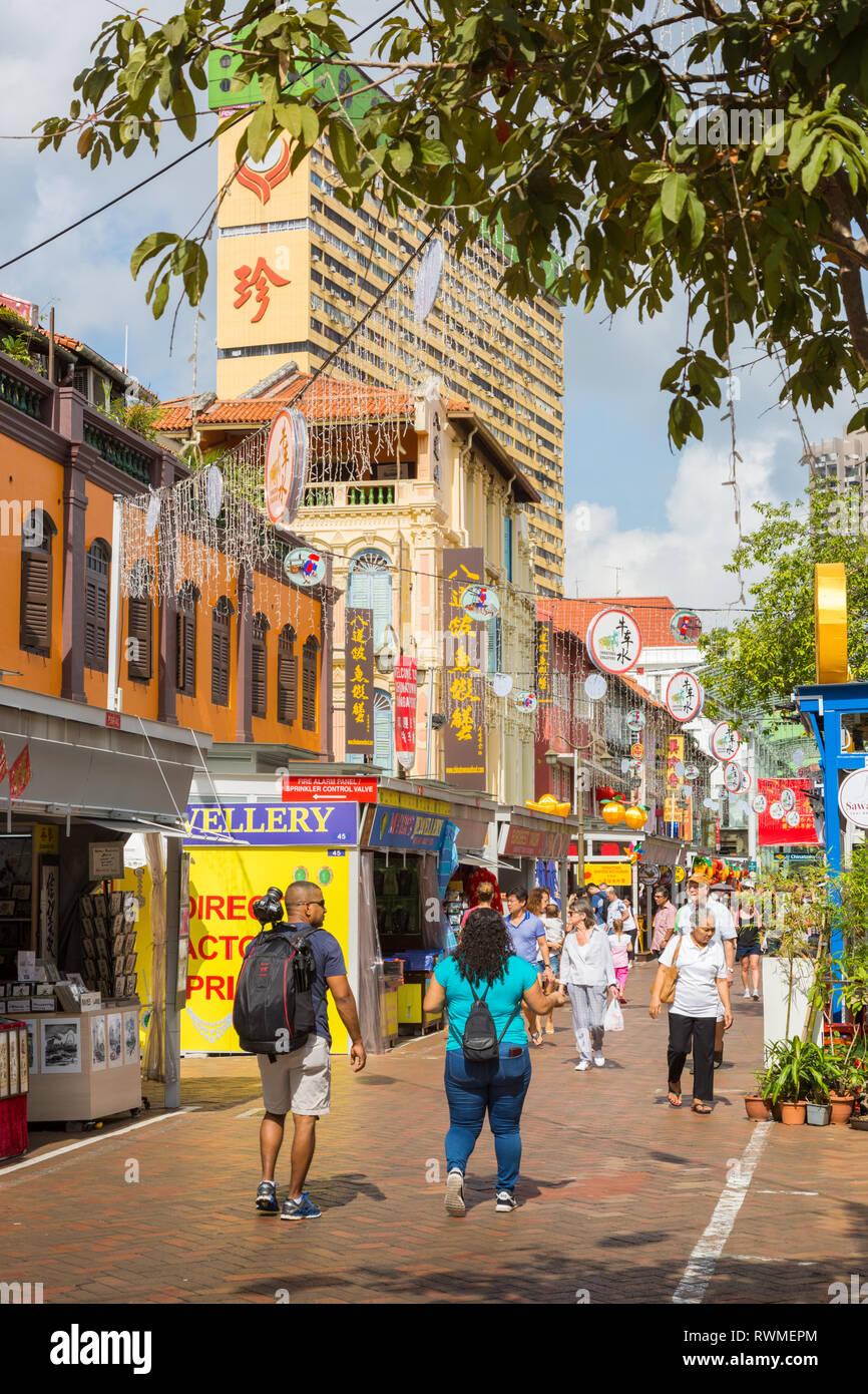 Street a Chinatown, Singapore Foto Stock