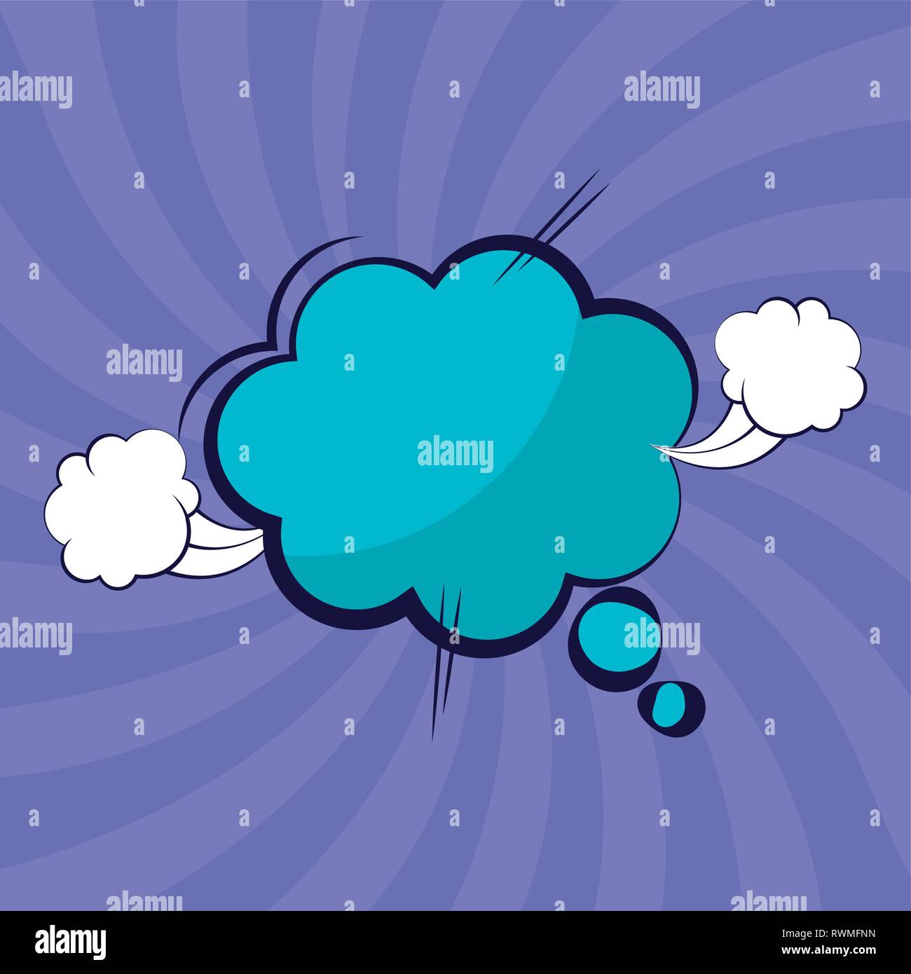 Dream cloud con fumo pop art style illustrazione vettoriale design Illustrazione Vettoriale