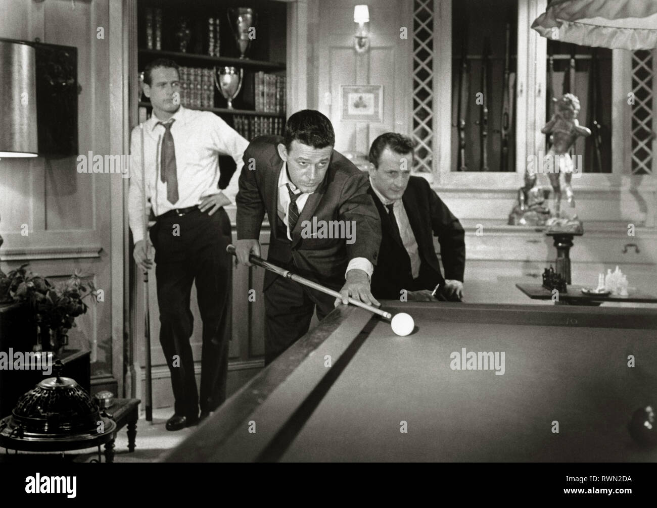 Paul Newman, George C. Scott, 'l'Hustler' (1961) XX Century Fox Riferimento File # 33751 556THA Foto Stock