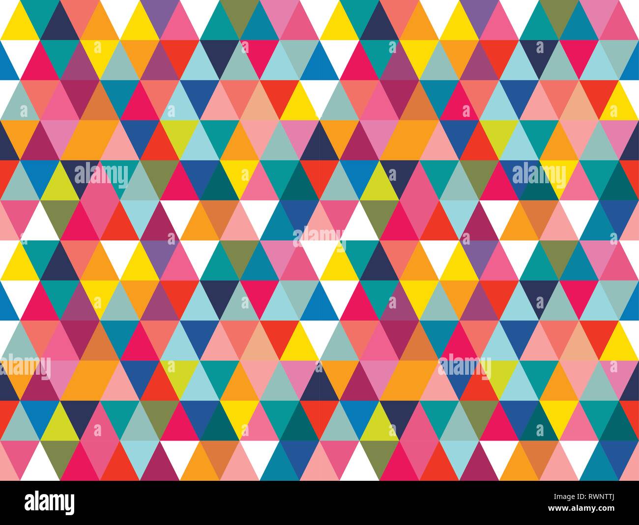 Vector colorato forme geometriche seamless pattern sfondo. Illustrazione Vettoriale