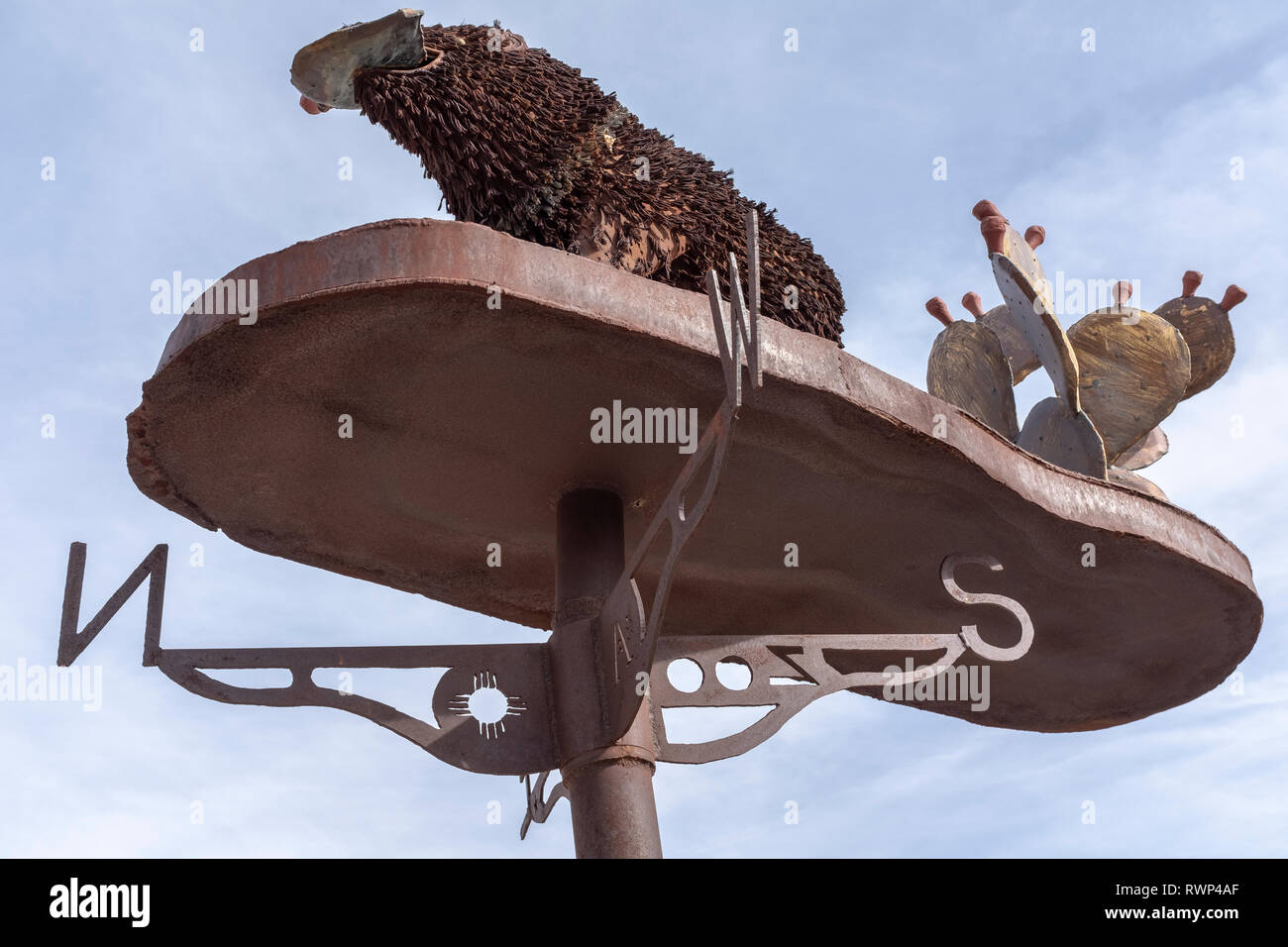 Meteo palette (come sculture pubbliche) da Joe Barrington a Albuquerque Bio Park Zoo, Nuovo Messico Foto Stock