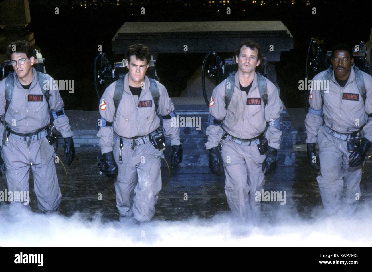 RAMIS,AYKROYD,MURRAY,Hudson, Ghostbusters, 1984 Foto Stock