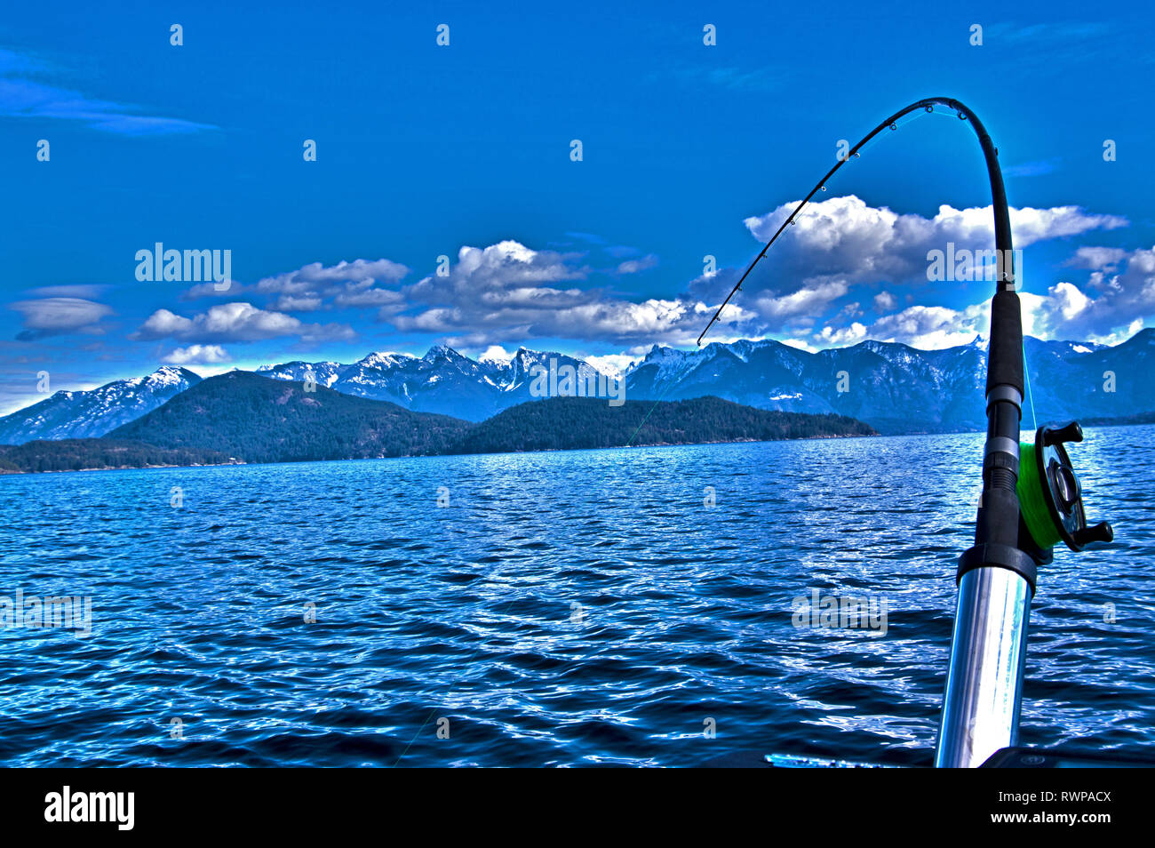 Pesca al salmone Foto Stock