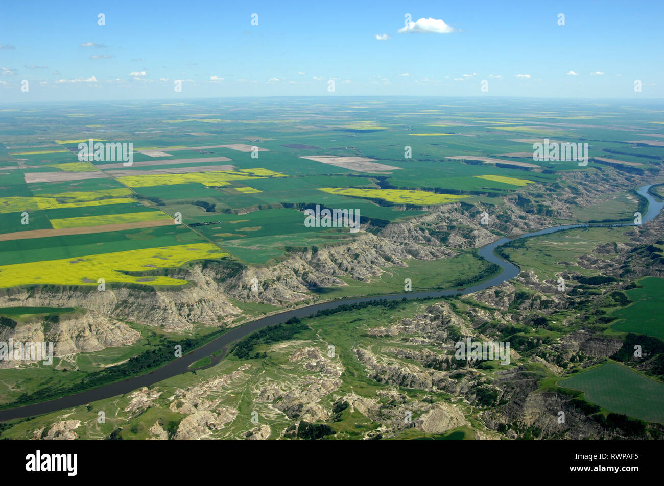 Antenna, Red Deer River, Morrin, Alberta Foto Stock