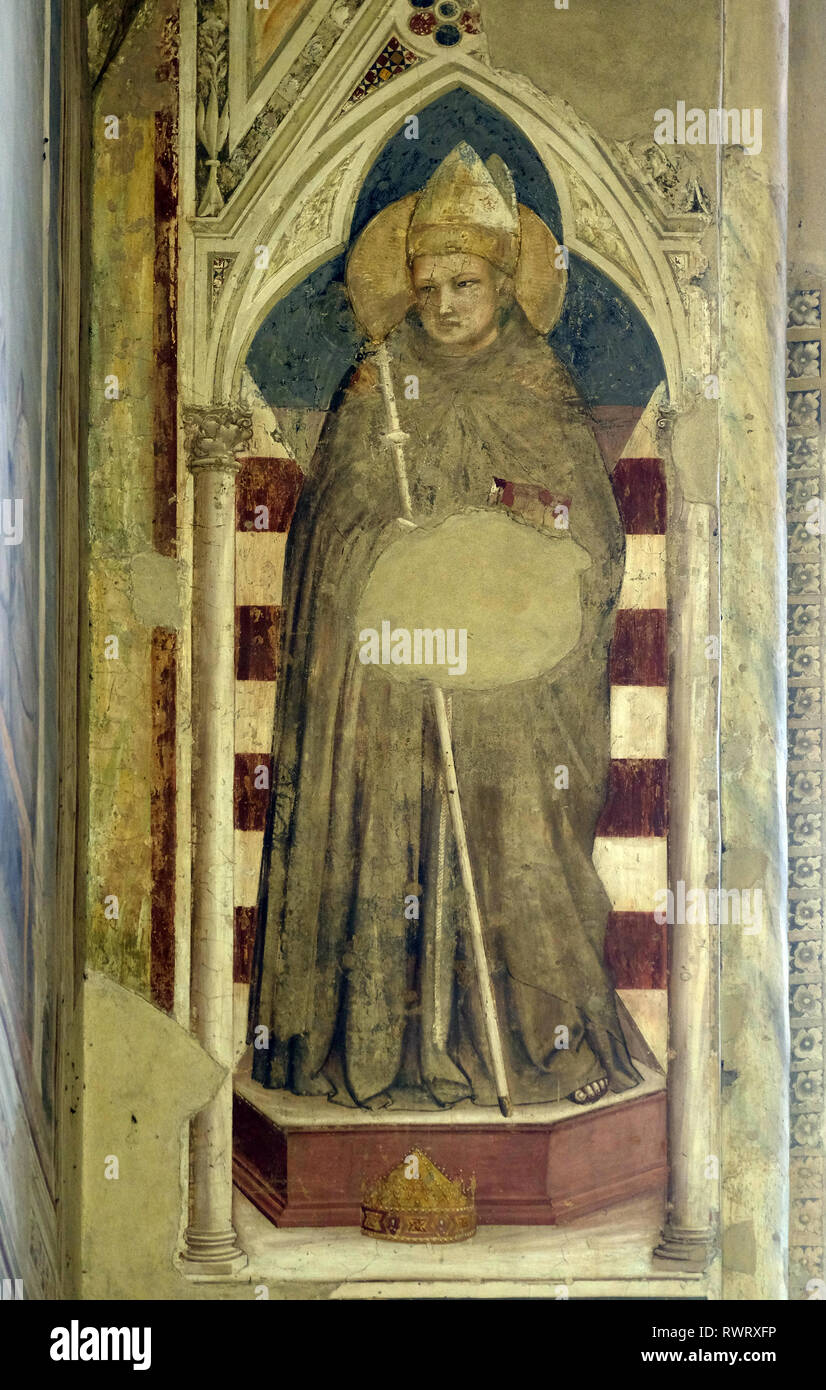 San Ludovico di Tolosa, affreschi di Gioto in Bardi Chapel‎‎, Basilica di Santa  Croce (Basilica di Santa Croce) a Firenze, Italia Foto stock - Alamy
