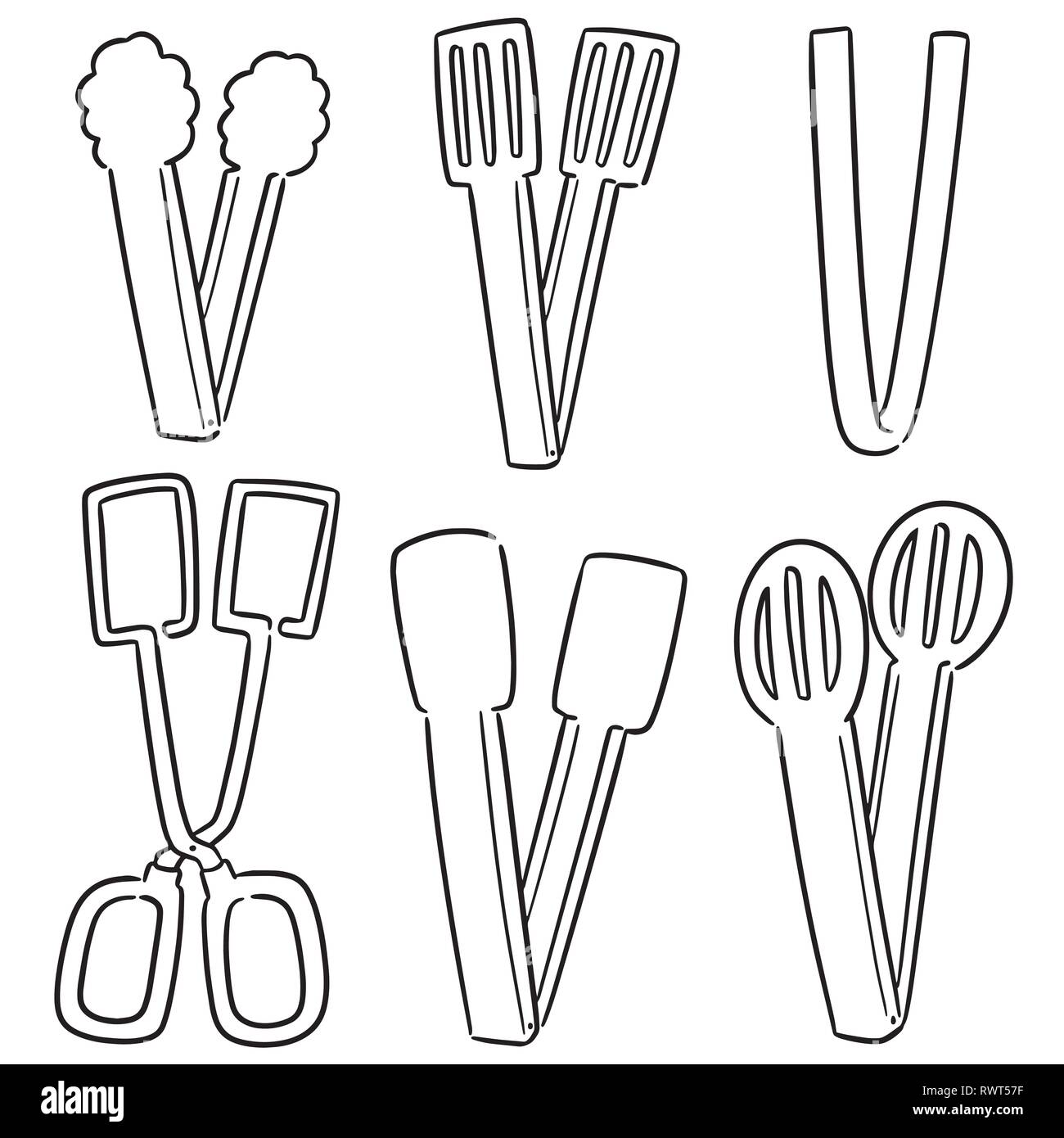 Vector set di pinze Illustrazione Vettoriale