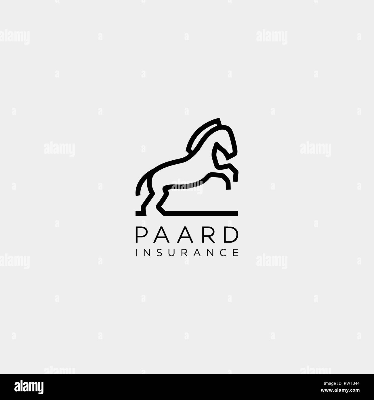 Horse finanziari, di assicurazioni logo creativo template illustrazione vettoriale, icona elementi isolati Illustrazione Vettoriale