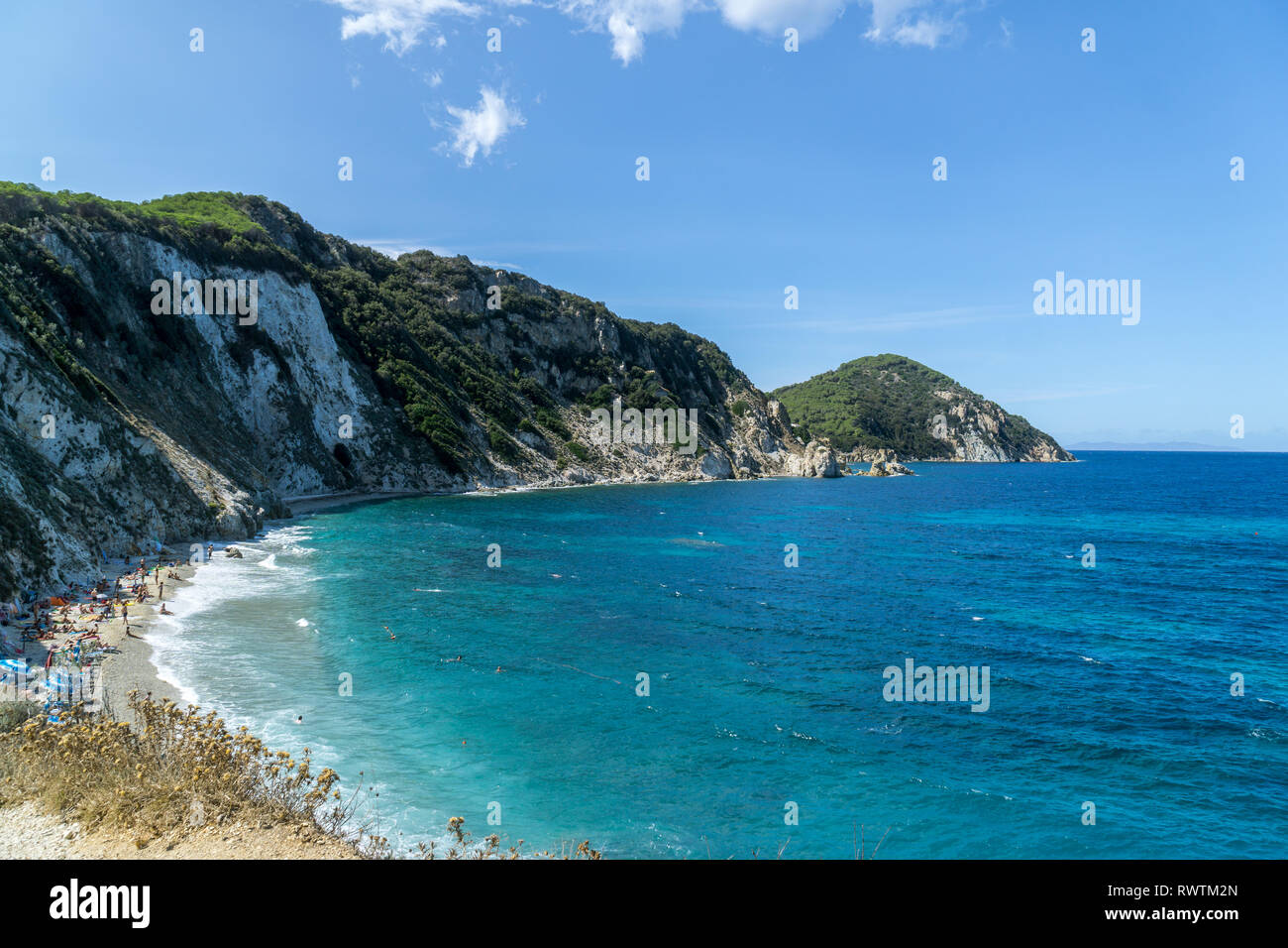 Il blue costa della Sardegna, Italia Foto Stock