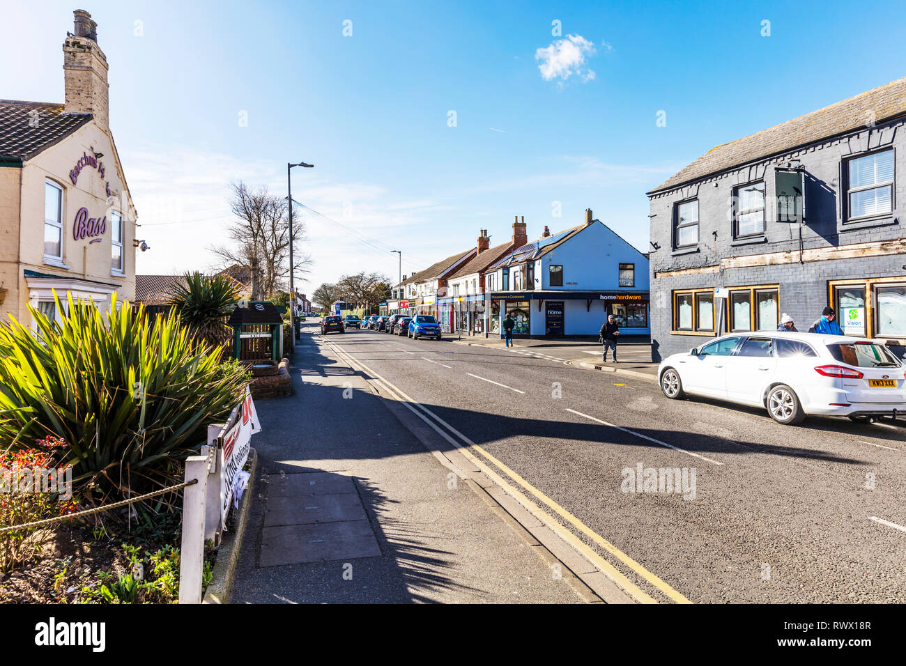 Sutton sul mare Lincolnshire UK Inghilterra, Sutton sul mare nel centro del paese, Sutton-su-Mare Village Center, Lincolnshire villaggi, villaggio, Sutton on sea, Regno Unito Foto Stock