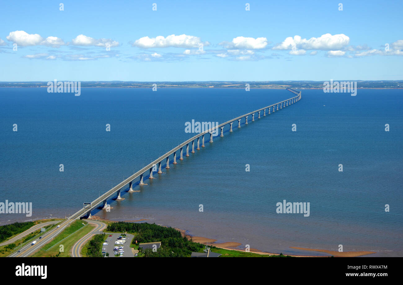 Antenna, Ponte di confederazione, Cape Jourimain, New Brunswick Foto Stock