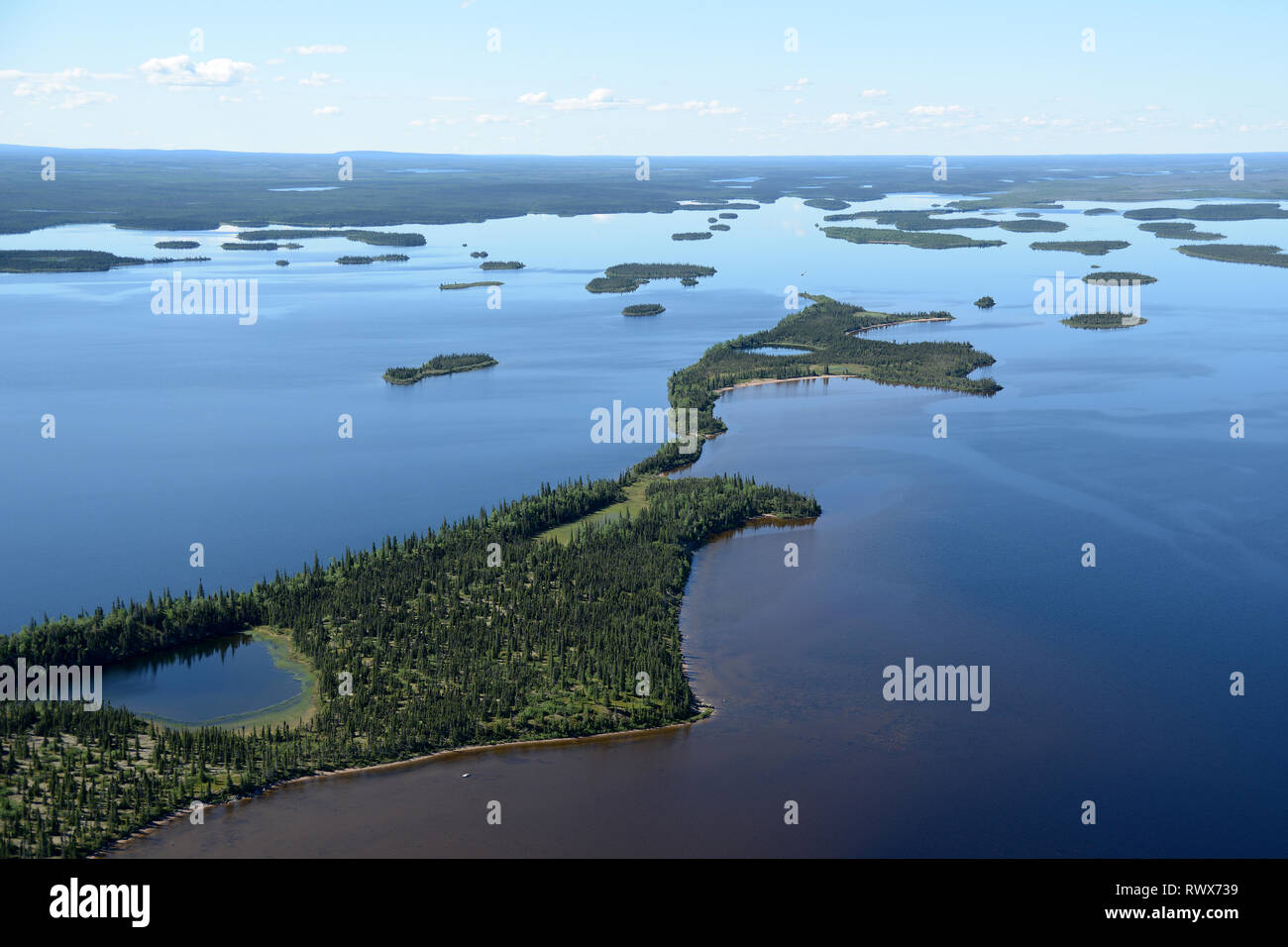 Antenna, Kasba Lake, Northwest Territories, Canada Foto Stock