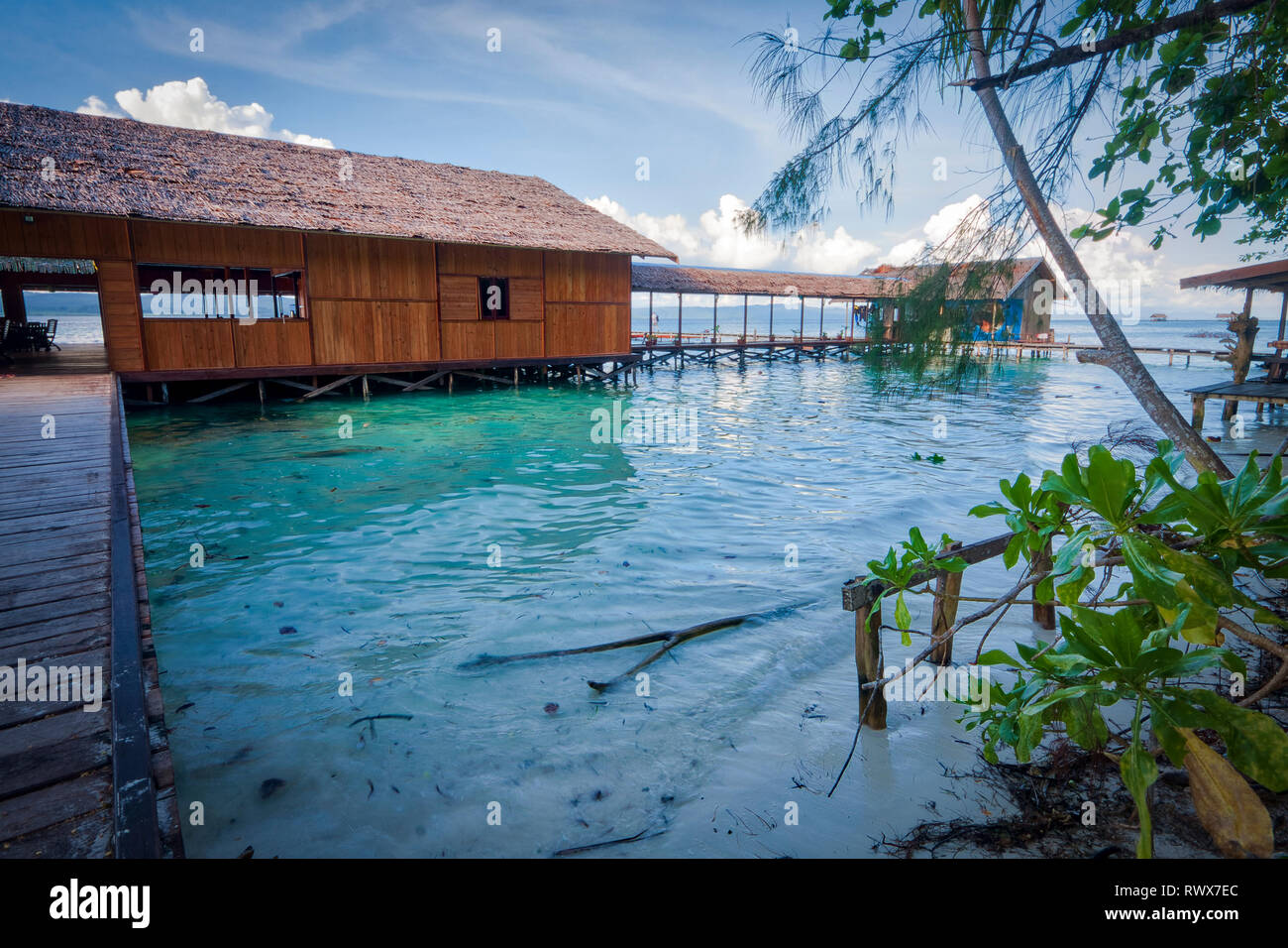 Homestay Yenkoranu a Pulau Kri Raja Ampat, Indonesia Foto Stock
