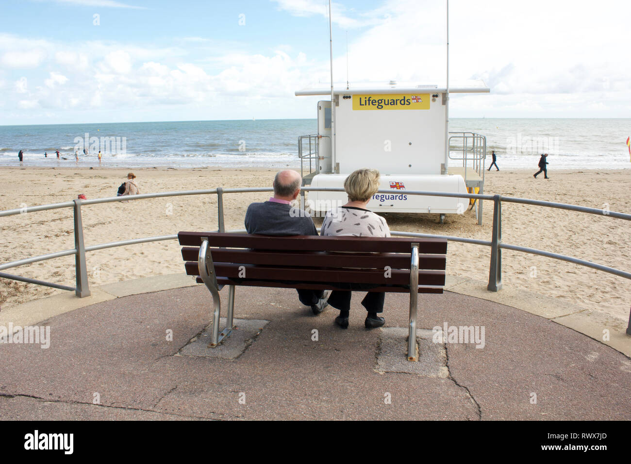 Mare di Bournemouth Dorset, Inghilterra. Foto Stock