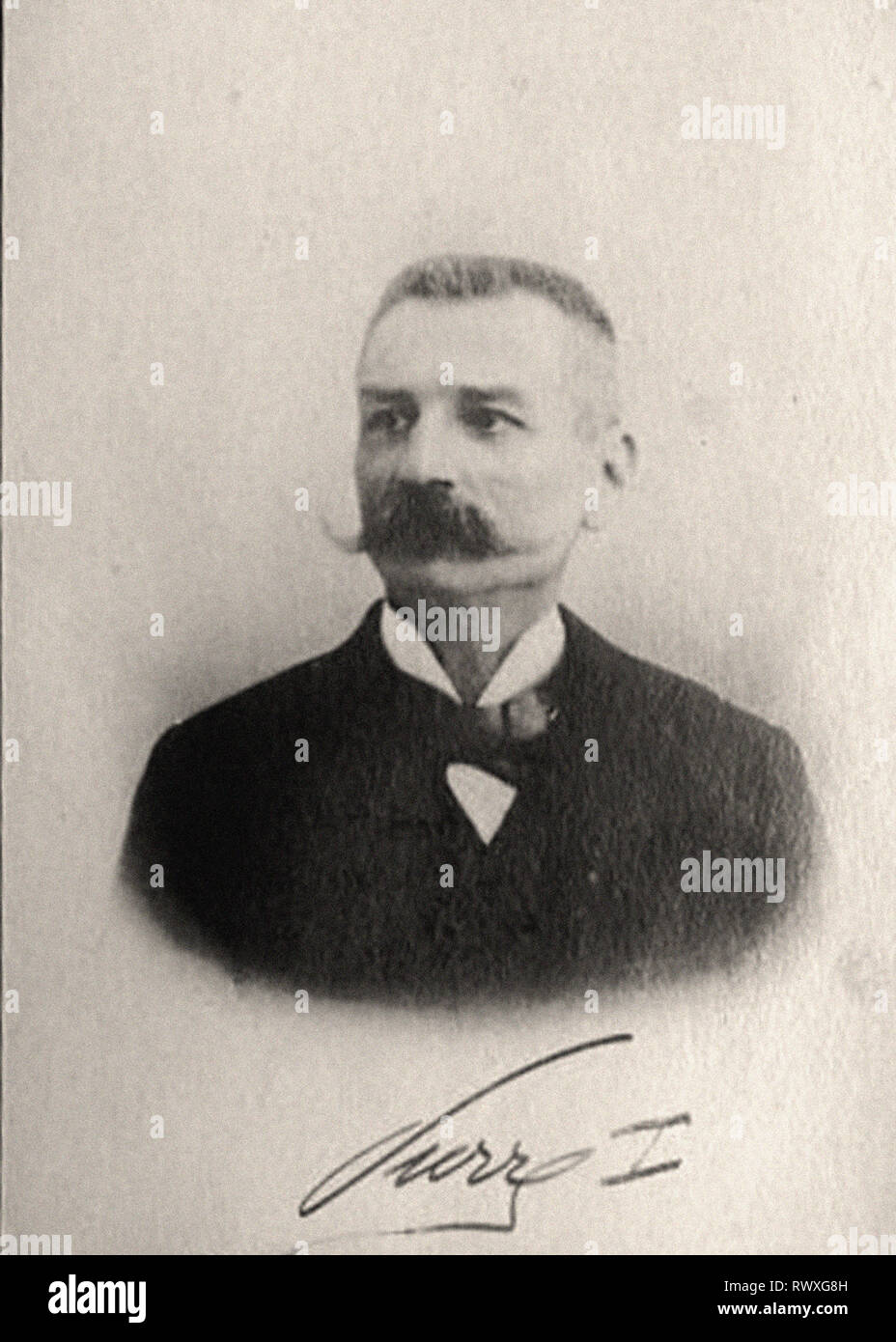 Ritratto fotografico di Pierre 1er, roi de Serbie Foto Stock