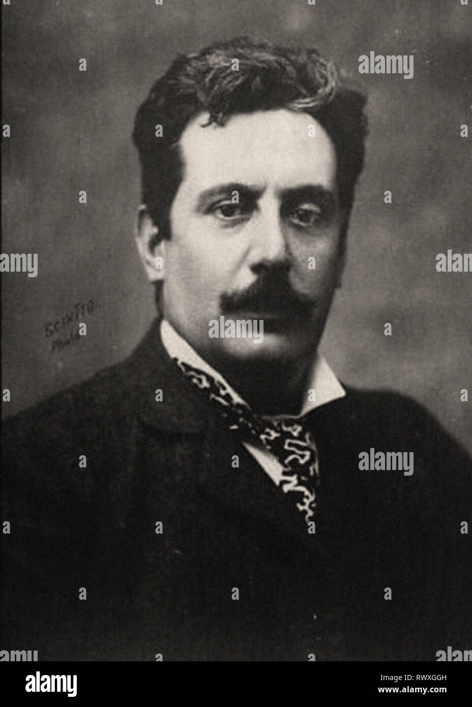 Ritratto fotografico di Puccini Foto Stock